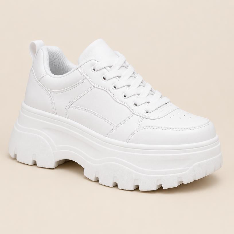 Tênis Plataforma Feminino Branco
