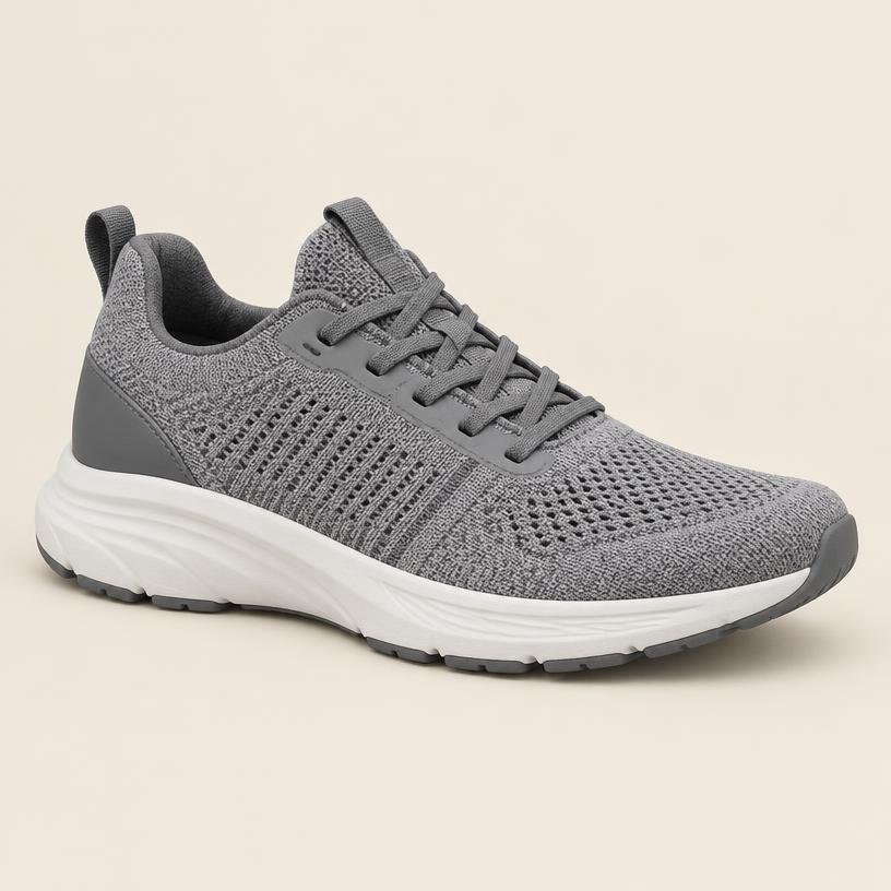 Tênis Masculino Knit Cinza