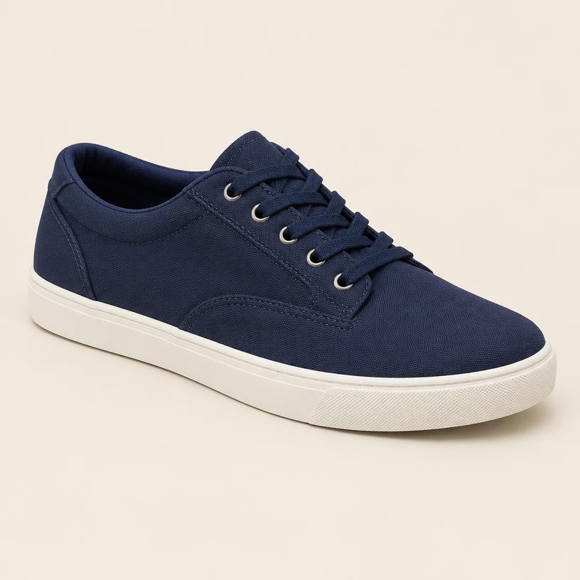 Tênis Casual Lona Azul Marinho
